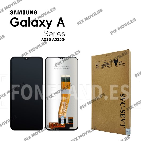 Pantalla Samsung A025G/M025 A02S/M02S 2020 (163mm) Negro SERVICE PACK BIACK EU CODE