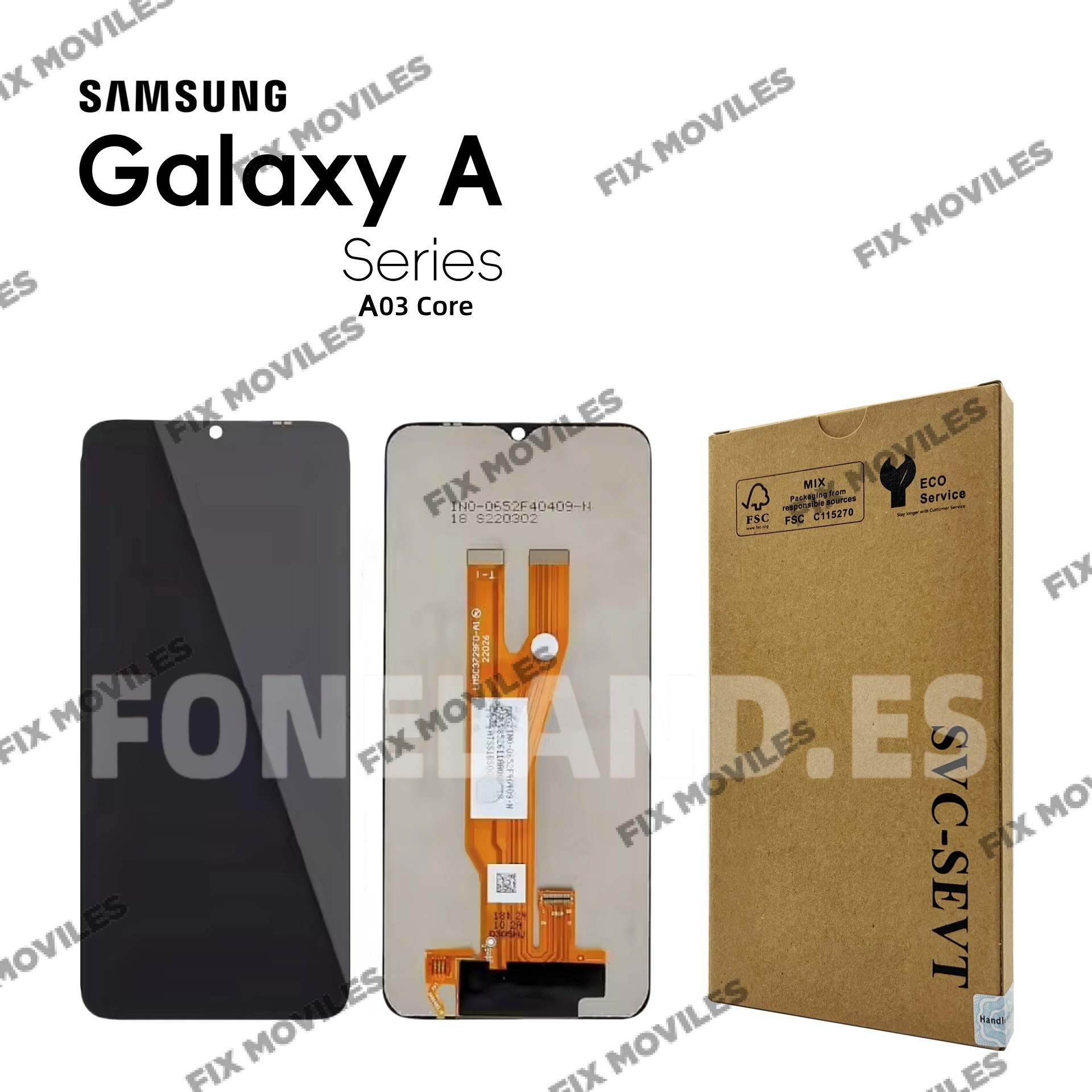 Pantalla Samsung A03 Core 2022 A032 Negro SERVICE PACK Pantalla Samsung A03 Core 2022 A032 Negro SERVICE PACK - Image 1