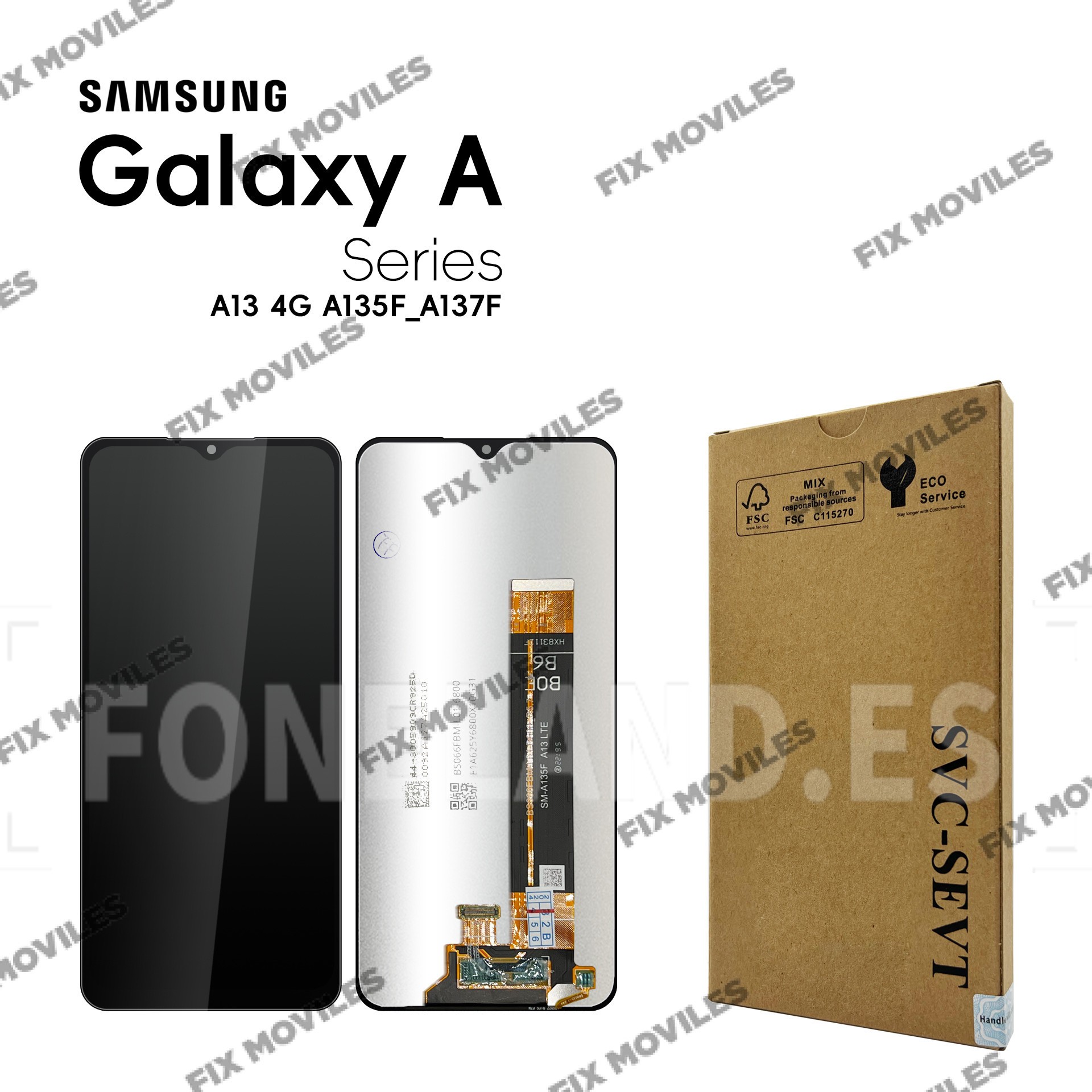Pantalla Samsung A135F/A137 A13 4G 2022 Negro SERVICE PACK Pantalla Samsung A135F/A137 A13 4G 2022 Negro SERVICE PACK - Image 1