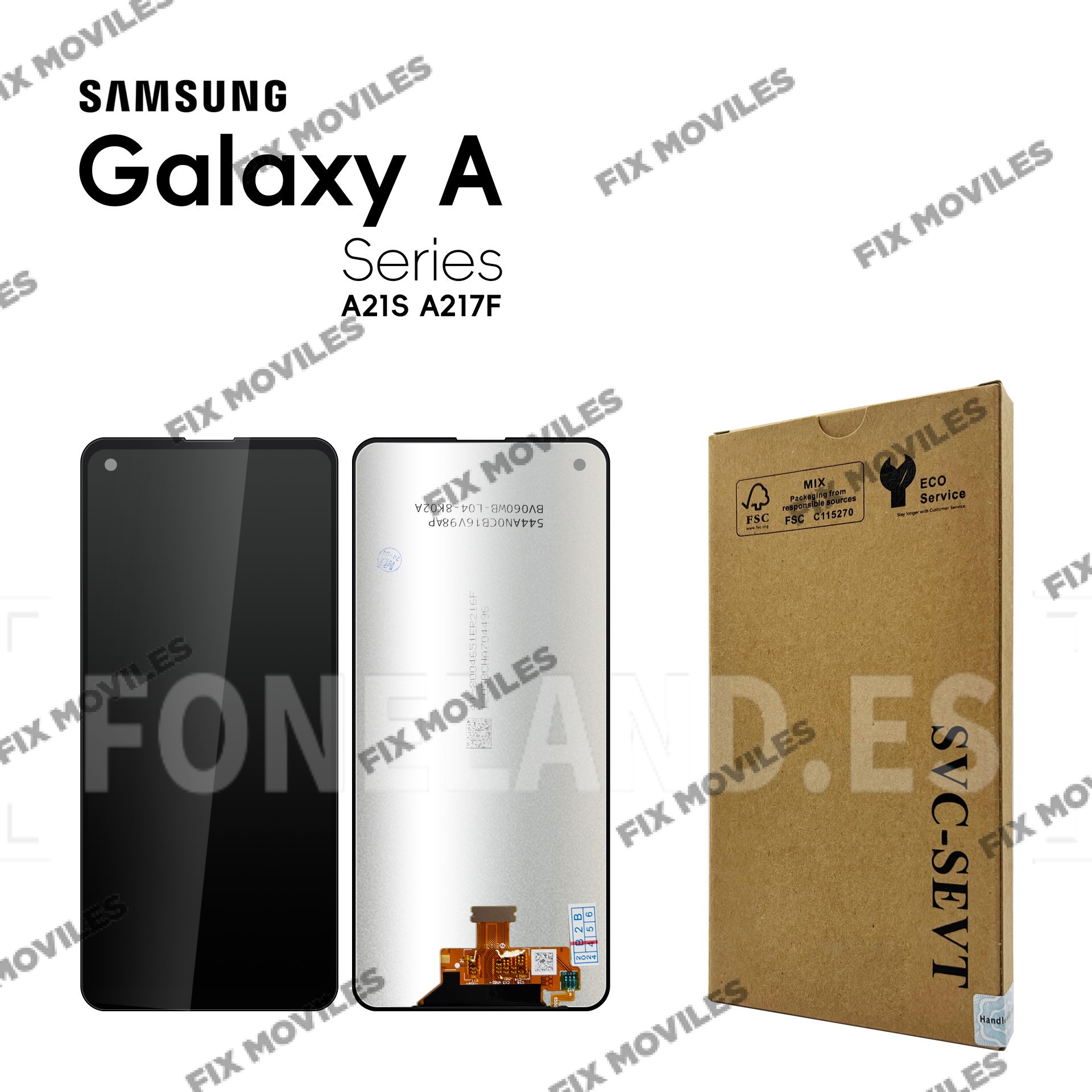 Pantalla Samsung A21S 2020 A217 Negro LCD+Táctil SERVICE PACK Pantalla Samsung A21S 2020 A217 Negro LCD+Táctil SERVICE PACK - Image 1