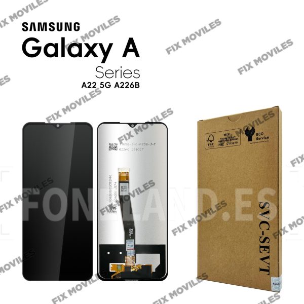 Pantalla Samsung A22 5G 2021 A226 Negro SERVICE PACK