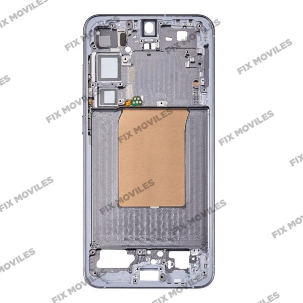 Carcasa Frontal para Samsung S25 Plus 5G S936B Plateado con adesivo pantalla completo