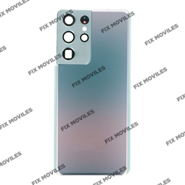 Tapa Trasera Samsung S21 Ultra 5G G998B Plateada con Lente