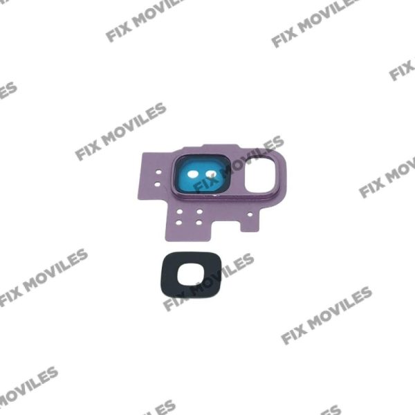 Lente Cristal camara+marco soporte para SAMSUNG SM-G960F Galaxy S9 Lila camara