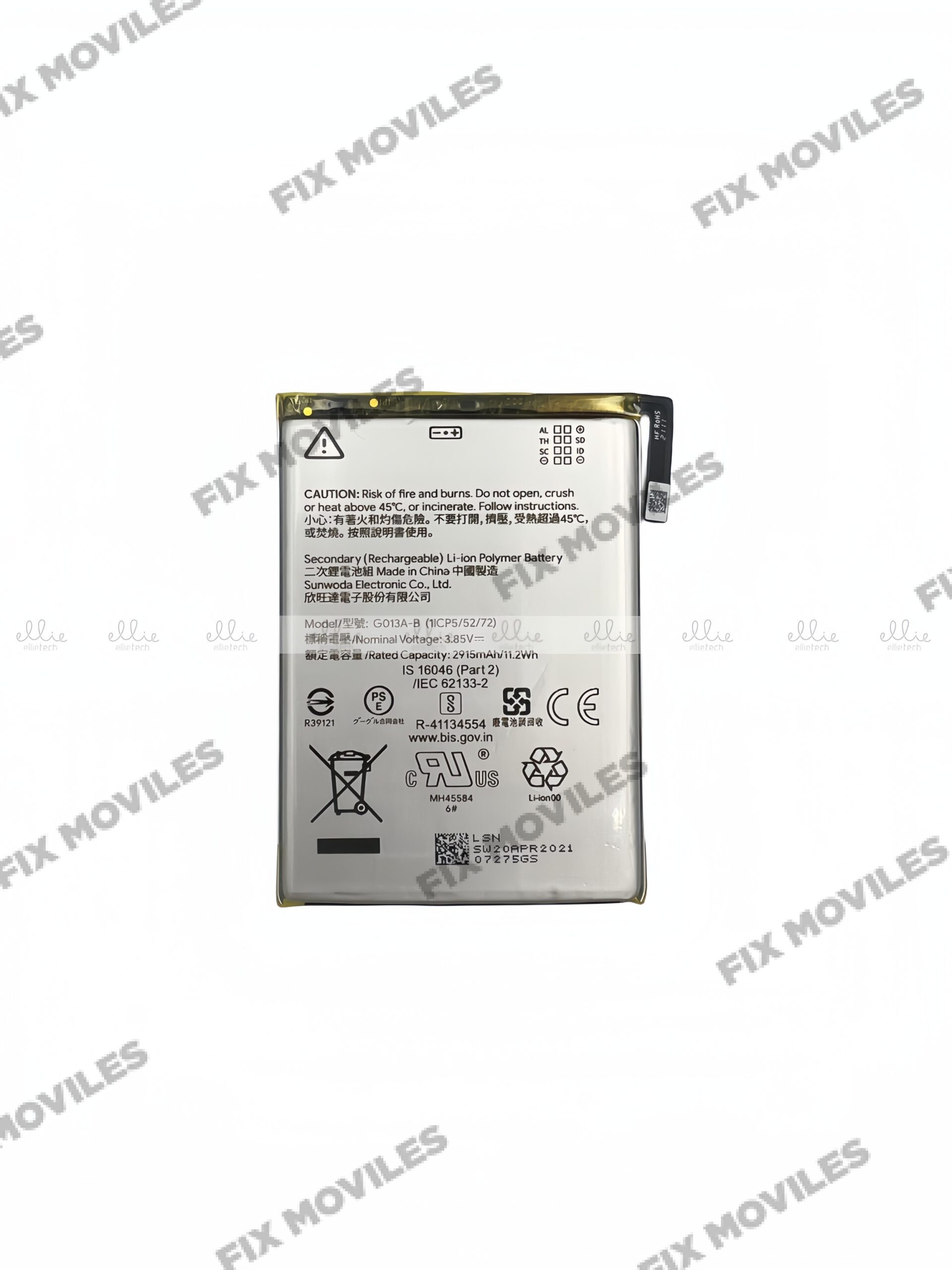 Batería Google Pixel 3 G013A-8 Batería Google Pixel 3 G013A-8 - Image 1