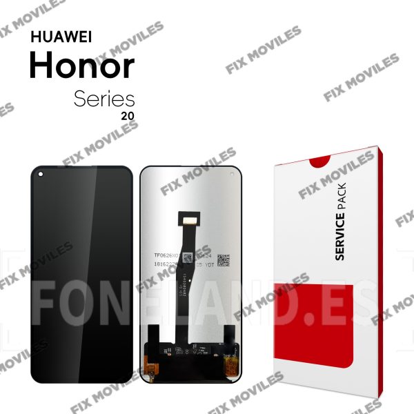 Pantalla Huawei Honor 20 (YAL-AL00, YAL-TL00) / 20S/20 Pro / Nova 5T (YAL-L21, YAL-L61, YAL-L71, YAL-L61D) / Nova 5i Pro Negra LCD+Tactil Completa SERVICE PACK