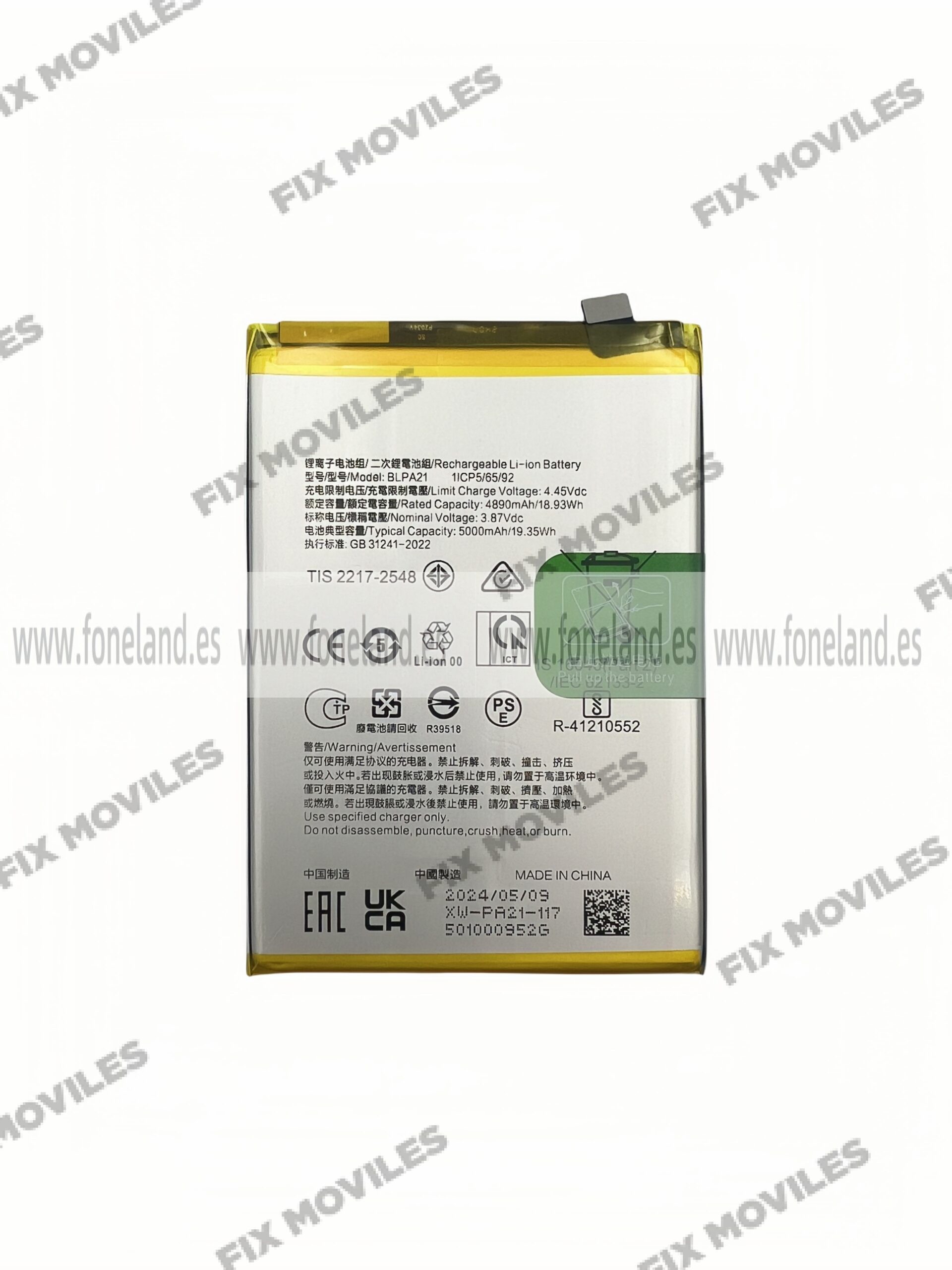 Batería OPPO A18 (BLPA21) Batería OPPO A18 (BLPA21) - Image 1