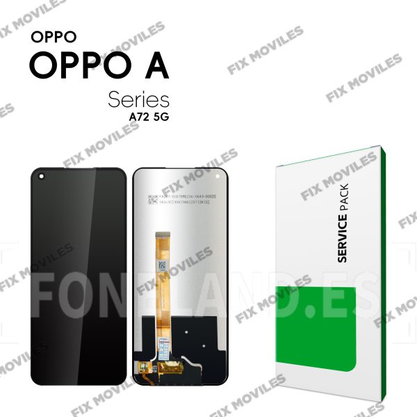 Pantalla OPPO A72 5G/A73 5G /K7X 5G Negra Completa LCD+Tactil SERVICE PACK