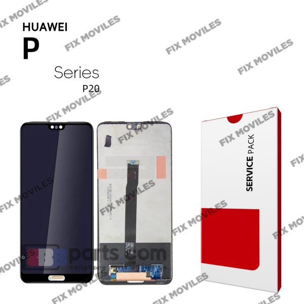 Pantalla Huawei P20 (EML-L09, EML-L29) Negra Completa LCD+Tactil EXCELLENT