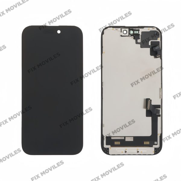 Pantalla Cristal + Marco Lateral con Pegamento para iPhone 15