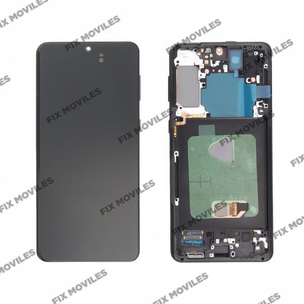 Pantalla Samsung S21 Plus 5G G996F Negra con Marco Completa SERVICE PACK