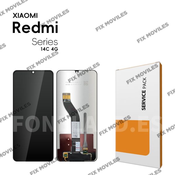 Pantalla Xiaomi Redmi 14C (2411DRN47C, 2409BRN2CY) / REDMI A4 5G 24116RNC1I / REDMI 14R 5G / XIAOMI POCO A3 PRO / XIAOMI POCO C71 / XIAOMI POCO C75 (2410FPCC5G) Negro Completa LCD+Tactil SERVICE PACK