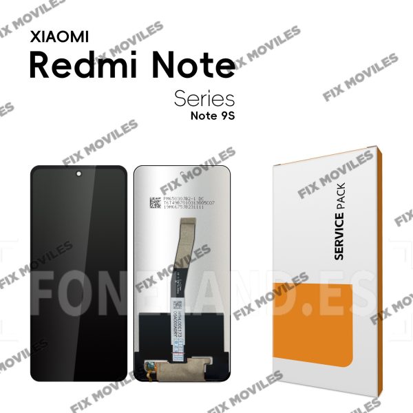 Pantalla Xiaomi Redmi Note 9 Pro / Note 9S / Note 9 Pro Max / Note 10 Lite / Poco M2 Pro 2020 Negra sin marco Completa LCD+Tactil SERVICE PACK
