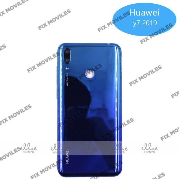 Tapa Trasera Huawei Y7 Pro 2019/ Enjoy 9 Azul Aurora con Lente