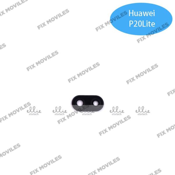 Lente Cristal Camara + Marco para Huawei P20 Lite Negro