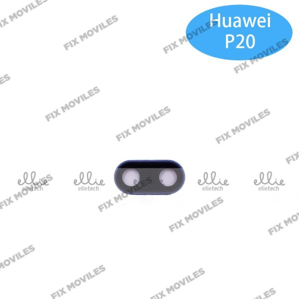 Lente Cristal Camara con Marco para Huawei P20 Pro Azul camara