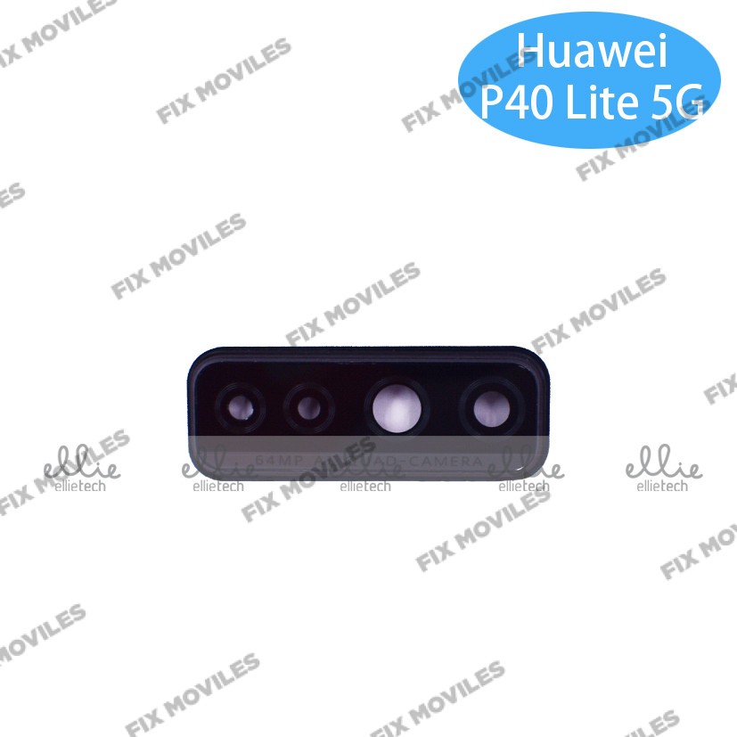 Lente Cristal Camara con Marco para Huawei P40 Lite 5G / Nova 7SE Negro camara Lente Cristal Camara con Marco para Huawei P40 Lite 5G / Nova 7SE Negro camara - Image 1