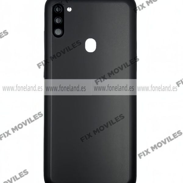 Tapa Trasera para Samsung M11 M115F Negro Con Lente (SIN LOGO)