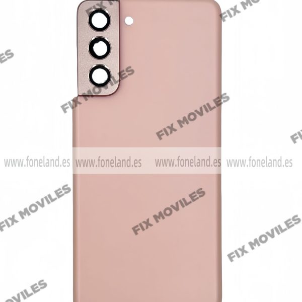 Tapa Trasera para Samsung S21 G991B Rosa Con Lente (SIN LOGO)