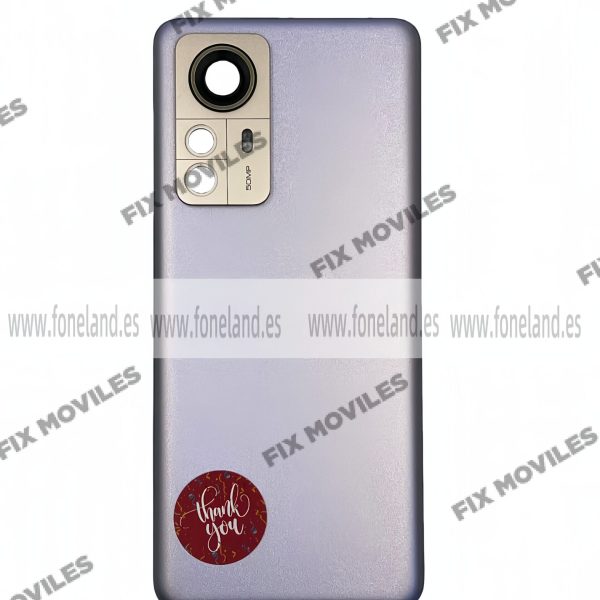 Tapa Trasera para Xiaomi Mi 12 Pro 5G Lila con Lente Original