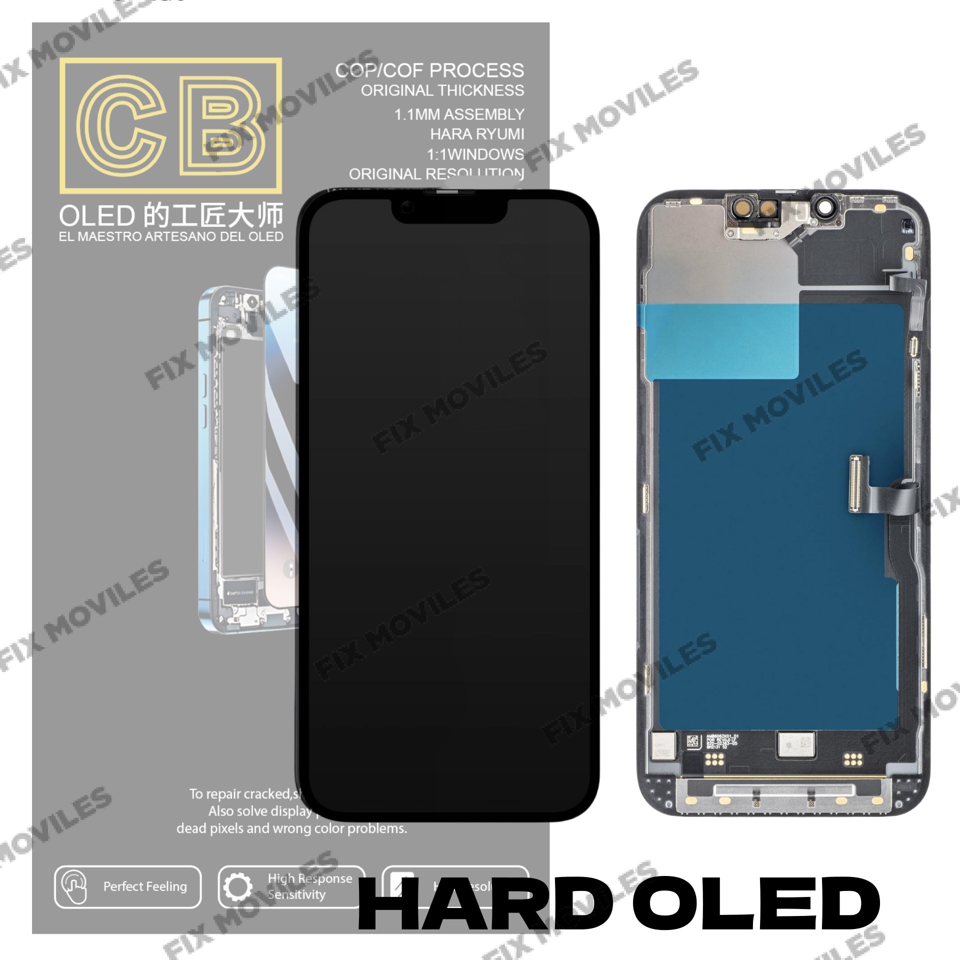 Pantalla “CB HARD OLED ” iPhone 13 Pro control IC Reemplazable LCD+TACTIL Completo Pantalla “CB HARD OLED ” iPhone 13 Pro control IC Reemplazable LCD+TACTIL Completo - Image 1